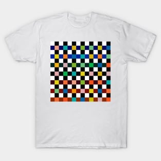 Colorful Checkerboard / Vibrant Geometry T-Shirt